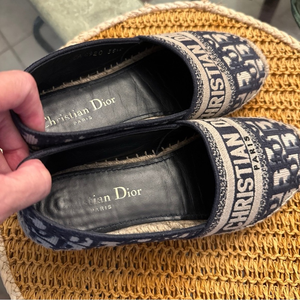 Dior Navy and Cream Espadrilles - Picture 7 of 7